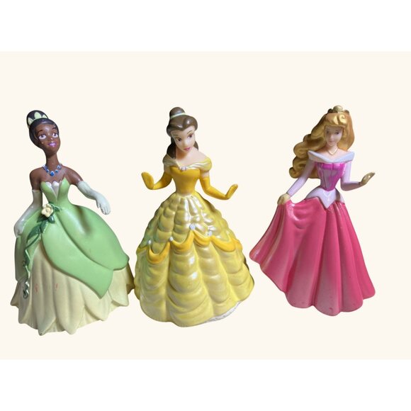 Disney Princess Tiana Aurora & Belle Figurines - 3.5" Tall - Collectible Toys - Picture 1 of 12
